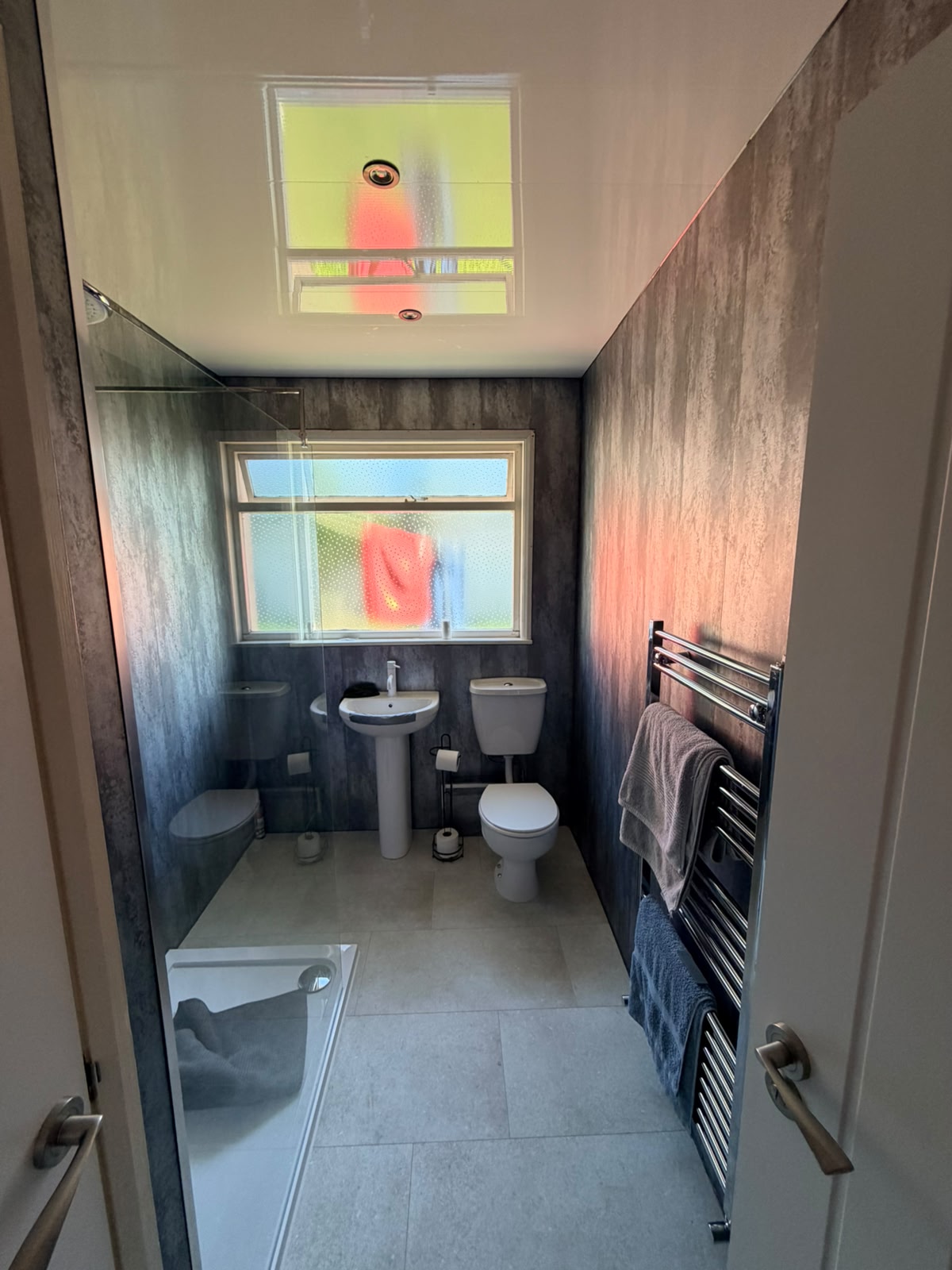 Completed wet room — full view